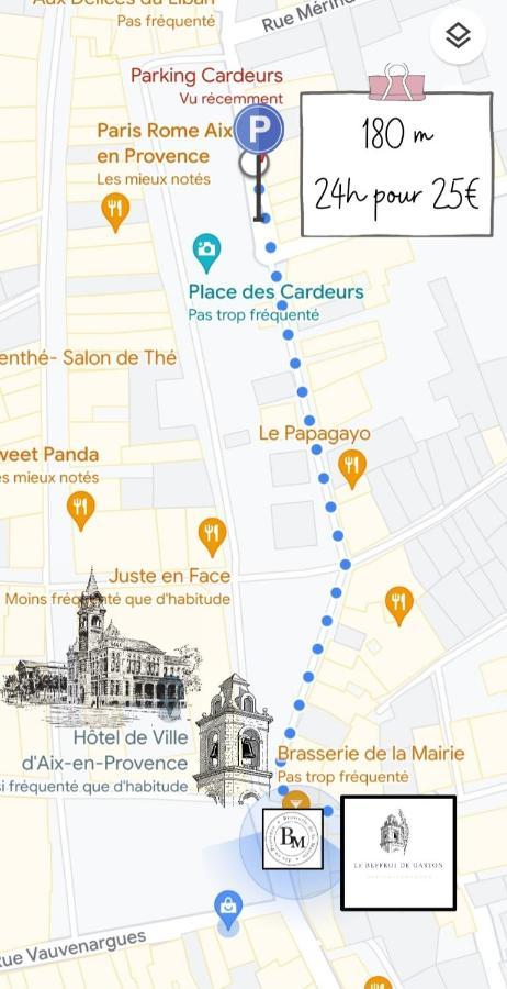 Apartmán Le Beffroi De Gaston Climatise Aix-en-Provence Exteriér fotografie